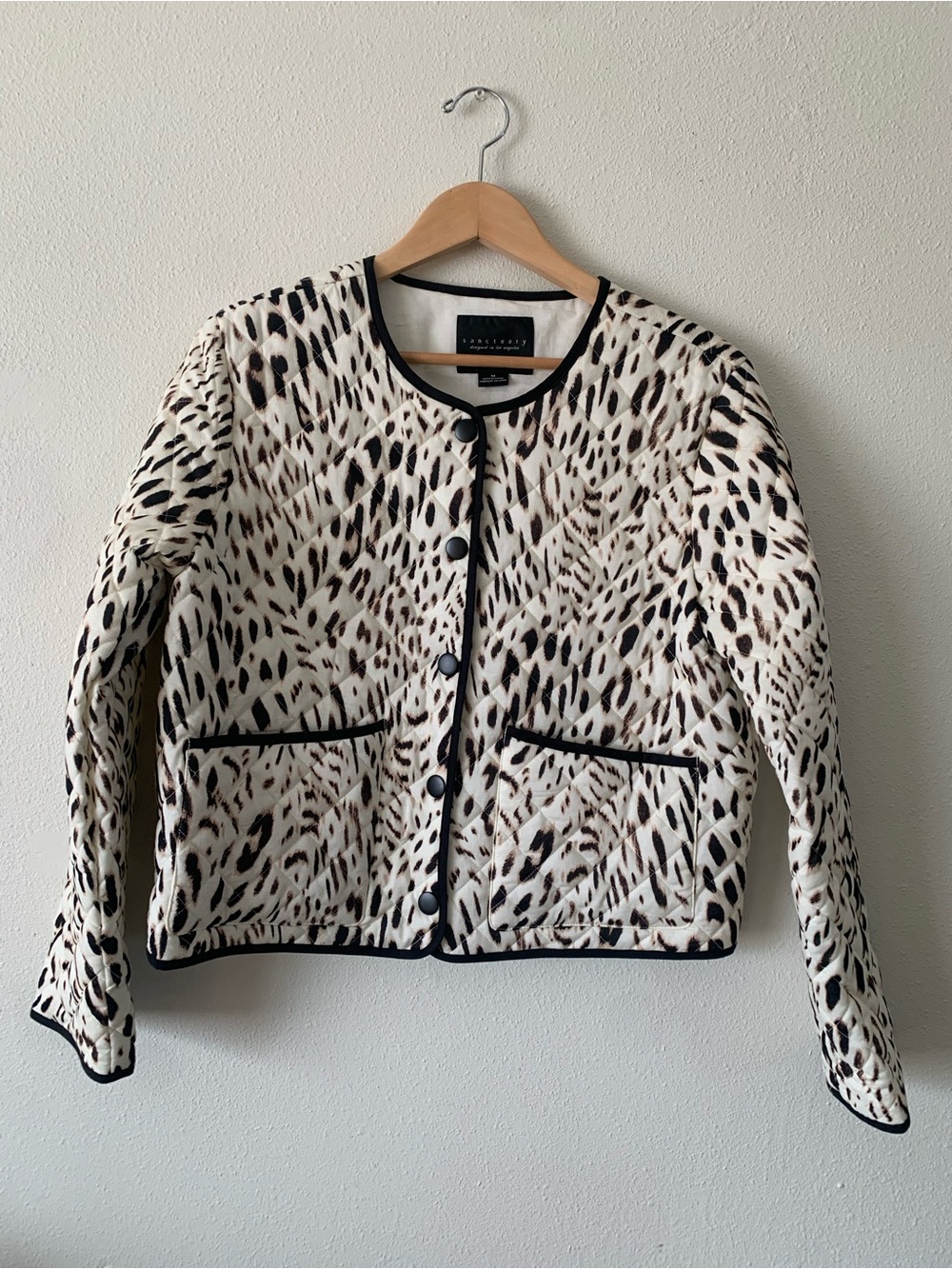 Sanctuary Animal Print Quilted Jacket